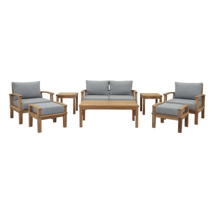 Modway EEI-1471 Marina 8 Piece Outdoor Patio Teak Set Modway