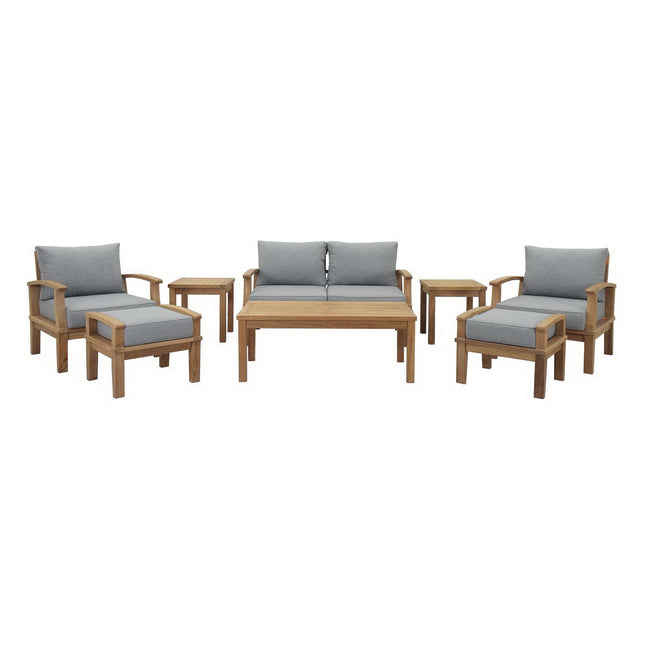 Modway EEI-1471 Marina 8 Piece Outdoor Patio Teak Set Modway