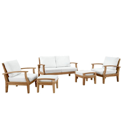 Modway EEI-1472 Marina 5 Piece Outdoor Patio Teak Set Modway