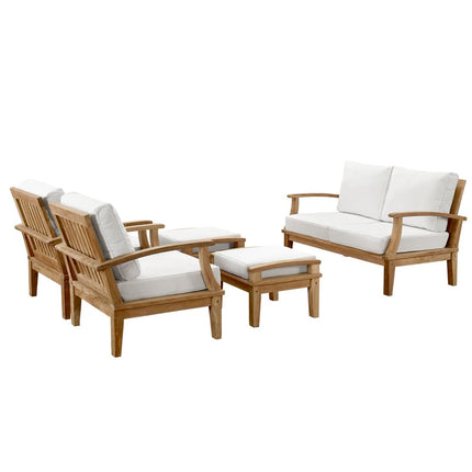 Modway EEI-1472 Marina 5 Piece Outdoor Patio Teak Set Modway