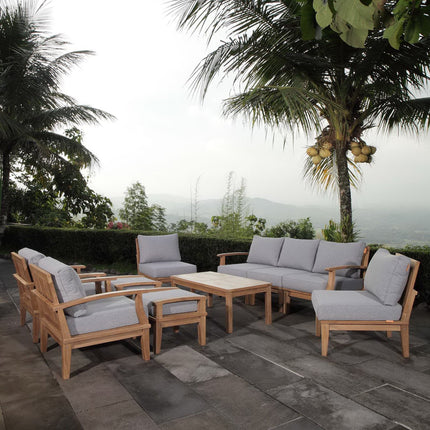 Modway EEI-1480 Marina 10 Piece Outdoor Patio Teak Set Modway