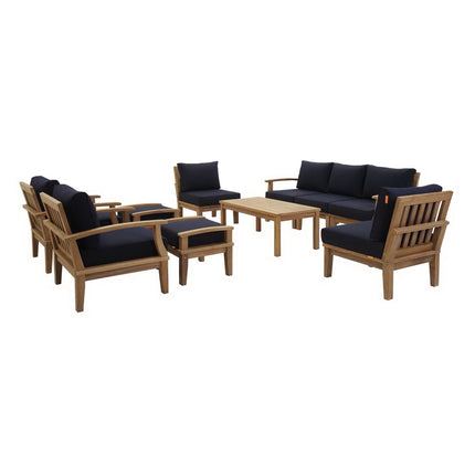Modway EEI-1480 Marina 10 Piece Outdoor Patio Teak Set Modway