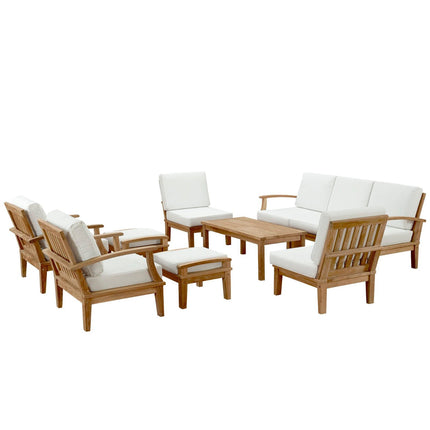 Modway EEI-1480 Marina 10 Piece Outdoor Patio Teak Set Modway