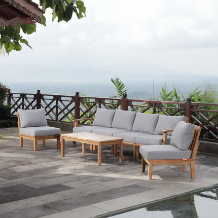 Modway EEI-1481 Marina 7 Piece Outdoor Patio Teak Set Modway