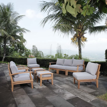 Modway EEI-1488 Marina 9 Piece Outdoor Patio Teak Set Modway