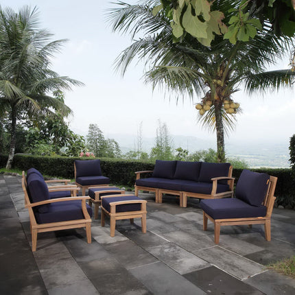 Modway EEI-1488 Marina 9 Piece Outdoor Patio Teak Set Modway