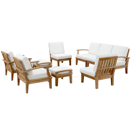 Modway EEI-1488 Marina 9 Piece Outdoor Patio Teak Set Modway