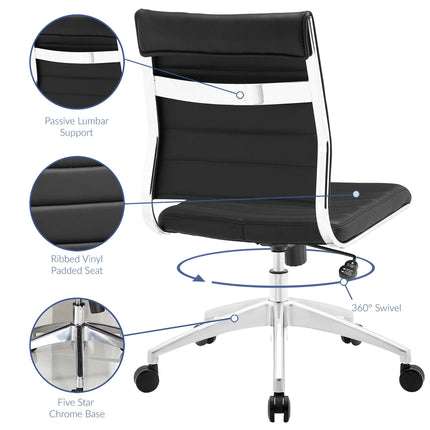 Modway EEI-1525 Jive Armless Mid Back Office Chair Modway