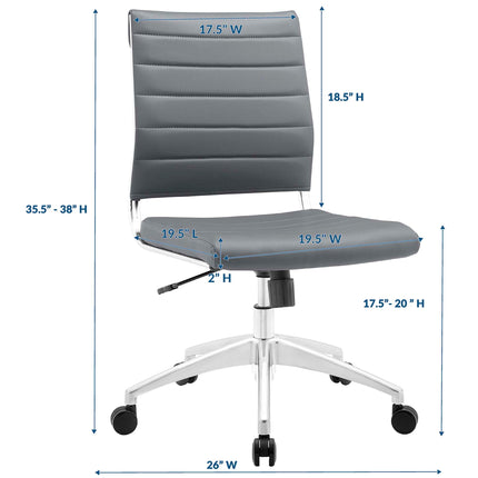 Modway EEI-1525 Jive Armless Mid Back Office Chair Modway