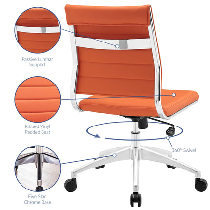 Modway EEI-1525 Jive Armless Mid Back Office Chair Modway