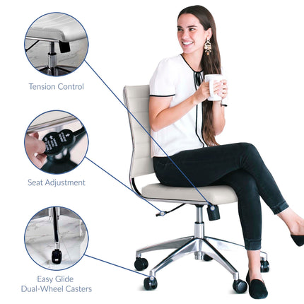 Modway EEI-1525 Jive Armless Mid Back Office Chair Modway