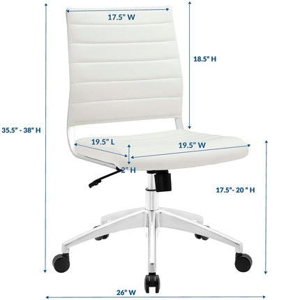 Modway EEI-1525 Jive Armless Mid Back Office Chair Modway