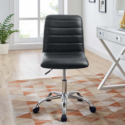 Modway EEI-1532 Ripple Armless Mid Back Vinyl Office Chair Modway