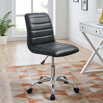 Modway EEI-1532 Ripple Armless Mid Back Vinyl Office Chair Modway