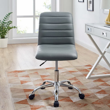 Modway EEI-1532 Ripple Armless Mid Back Vinyl Office Chair Modway
