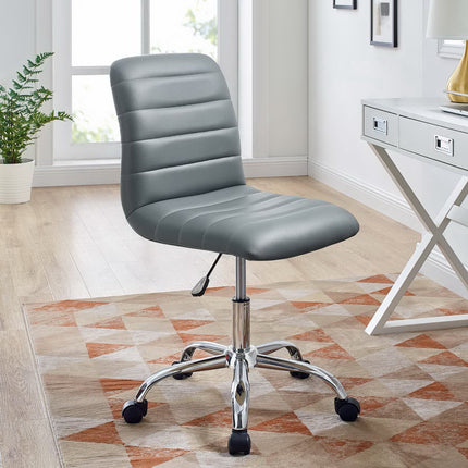 Modway EEI-1532 Ripple Armless Mid Back Vinyl Office Chair Modway