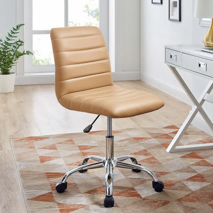 Modway EEI-1532 Ripple Armless Mid Back Vinyl Office Chair Modway