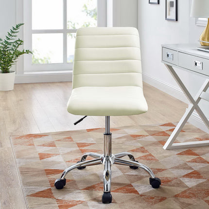 Modway EEI-1532 Ripple Armless Mid Back Vinyl Office Chair Modway