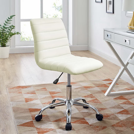 Modway EEI-1532 Ripple Armless Mid Back Vinyl Office Chair Modway