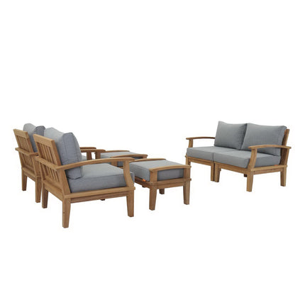 Modway EEI-1597 Marina 6 Piece Outdoor Patio Teak Set Modway