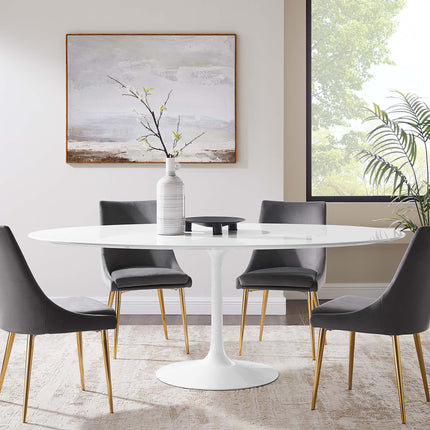 Modway EEI-1657 Lippa 78" Oval Wood Dining Table Modway