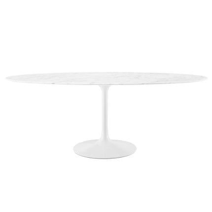 Modway EEI-1659 Lippa 78" Oval Faux Marble Dining Table Modway