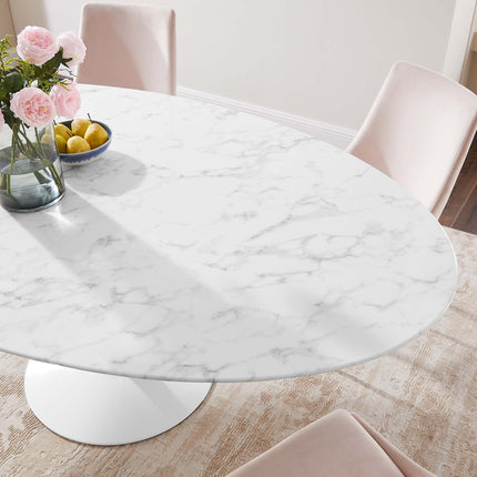 Modway EEI-1659 Lippa 78" Oval Faux Marble Dining Table Modway