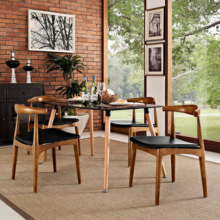 Modway EEI-1682 Tracy Wood Dining Chairs Set of 4 - Plaza Home Decor