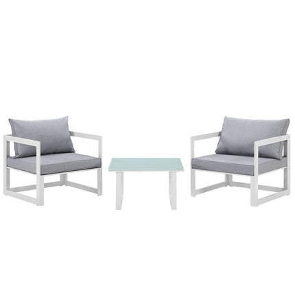 Modway EEI-1722 Fortuna 3 Piece Outdoor Patio Sectional Sofa Set Modway