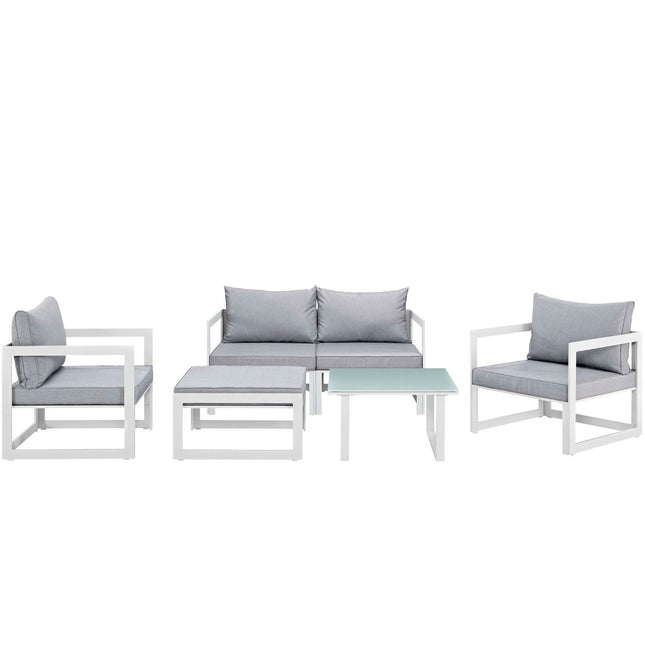 Modway EEI-1723 Fortuna 6 Piece Outdoor Patio Sectional Sofa Set Modway