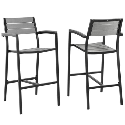 Modway EEI-1740 Maine Outdoor Patio Bar Stool Set of 2 Modway