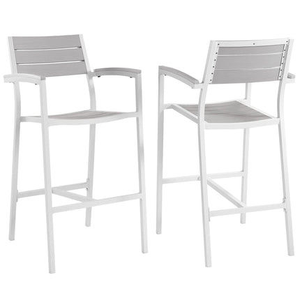 Modway EEI-1740 Maine Outdoor Patio Bar Stool Set of 2 Modway