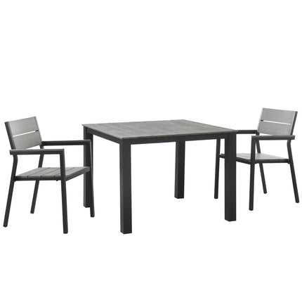 Modway EEI-1743 Maine 3 Piece Outdoor Patio Dining Set Modway