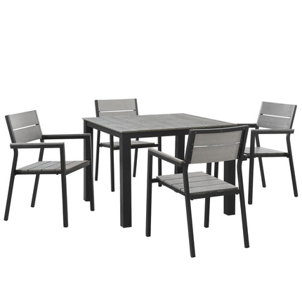 Modway EEI-1745 Maine 5 Piece Outdoor Patio Dining Set Modway