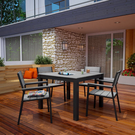Modway EEI-1745 Maine 5 Piece Outdoor Patio Dining Set Modway