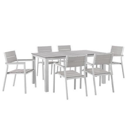 Modway EEI-1749 Maine 7 Piece Outdoor Patio Dining Set Modway