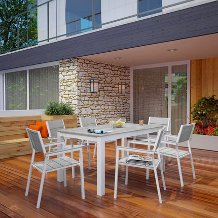 Modway EEI-1749 Maine 7 Piece Outdoor Patio Dining Set Modway