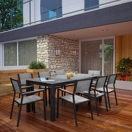 Modway EEI-1753 Maine 9 Piece Outdoor Patio Dining Set Modway