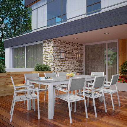 Modway EEI-1753 Maine 9 Piece Outdoor Patio Dining Set Modway