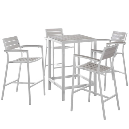 Modway EEI-1755 Maine 5 Piece Outdoor Patio Bar Set Modway