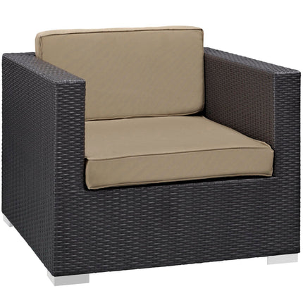 Modway EEI-1809 Convene 5 Piece Outdoor Patio Sectional Set Modway