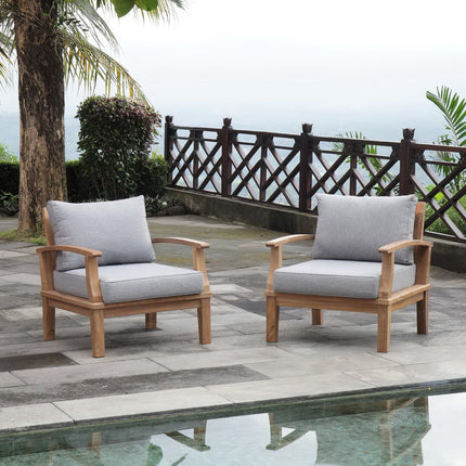 Modway EEI-1819 Marina 2 Piece Outdoor Patio Teak Set Modway
