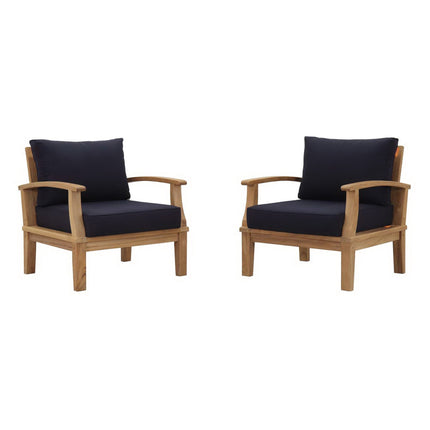 Modway EEI-1819 Marina 2 Piece Outdoor Patio Teak Set Modway