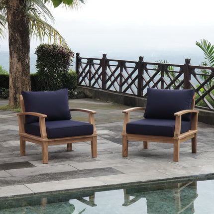 Modway EEI-1819 Marina 2 Piece Outdoor Patio Teak Set Modway