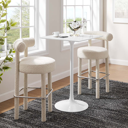 Modway EEI-1826 Lippa 28" Square Wood Bar Table Modway