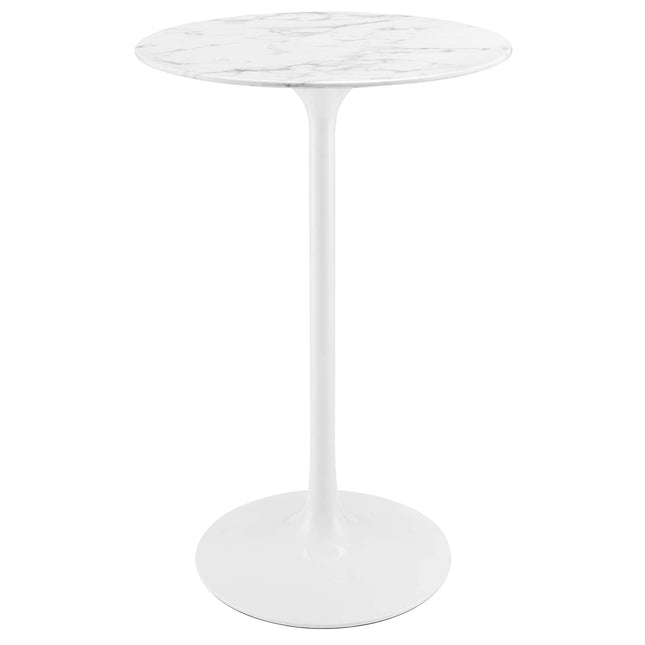 Modway EEI-1827 Lippa 28" Round Faux Marble Bar Table Modway
