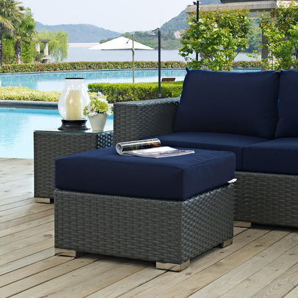 Modway EEI-1855 Sojourn Outdoor Patio Sunbrella® Ottoman - Plaza Home Decor