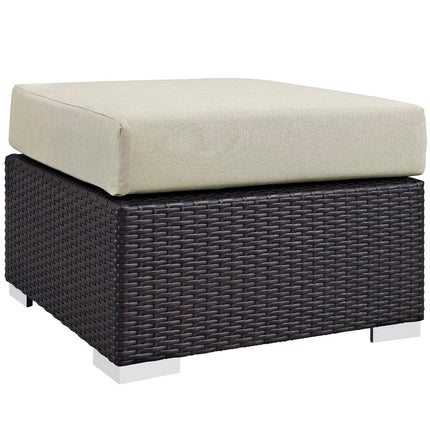 Modway EEI-1911 Convene Outdoor Patio Fabric Square Ottoman Modway