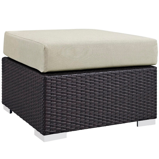 Modway EEI-1911 Convene Outdoor Patio Fabric Square Ottoman Modway