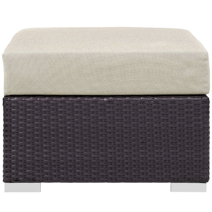 Modway EEI-1911 Convene Outdoor Patio Fabric Square Ottoman Modway